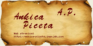 Ankica Pičeta vizit kartica